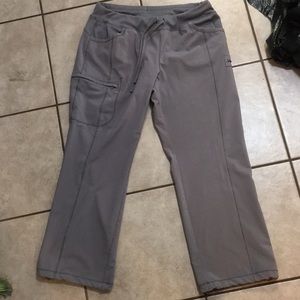 Gray elastic pants